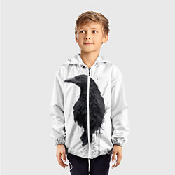 Ветровка с капюшоном детская Черный странник, цвет: 3D-белый — фото 2