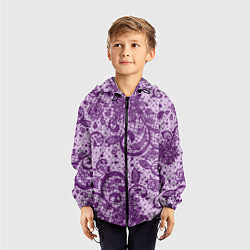 Ветровка с капюшоном детская Фиолетовая фантазия, цвет: 3D-черный — фото 2