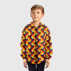 Ветровка с капюшоном детская Германия - плетёнка, цвет: 3D-черный — фото 2