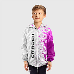 Ветровка с капюшоном детская Citroen pro racing: по-вертикали, цвет: 3D-белый — фото 2