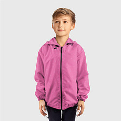 Ветровка с капюшоном детская Нежный розовый кружочки, цвет: 3D-черный — фото 2