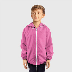 Ветровка с капюшоном детская Нежный розовый кружочки, цвет: 3D-белый — фото 2