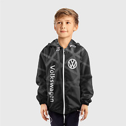 Ветровка с капюшоном детская Volkswagen - classic black, цвет: 3D-белый — фото 2