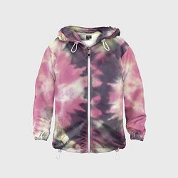 Ветровка с капюшоном детская Tie-Dye дизайн, цвет: 3D-белый