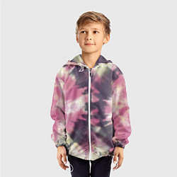 Ветровка с капюшоном детская Tie-Dye дизайн, цвет: 3D-белый — фото 2
