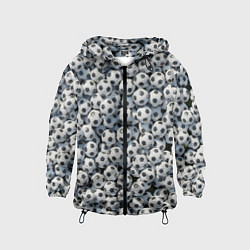 Ветровка с капюшоном детская Узор с мячиками, цвет: 3D-черный