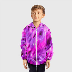 Ветровка с капюшоном детская Розовая слизь, цвет: 3D-белый — фото 2