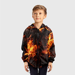 Ветровка с капюшоном детская Fire style, цвет: 3D-черный — фото 2