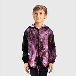 Ветровка с капюшоном детская Узоры в иллюстрации, цвет: 3D-черный — фото 2