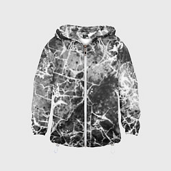 Детская ветровка Абстракция - белые трещины на сером фоне