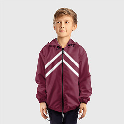 Ветровка с капюшоном детская Бордовая кофта костюм Марата - слово пацана сериал, цвет: 3D-черный — фото 2
