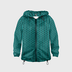 Детская ветровка Паттерн кружочки на зелёном