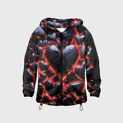 Детская ветровка Разбитые сердца и красный неон