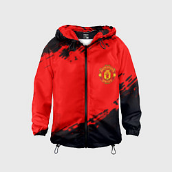 Ветровка с капюшоном детская Manchester United colors sport, цвет: 3D-черный