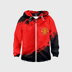 Ветровка с капюшоном детская Manchester United colors sport, цвет: 3D-белый