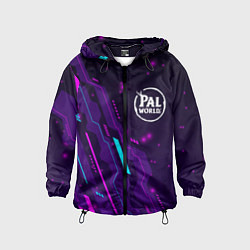 Ветровка с капюшоном детская Palworld neon gaming, цвет: 3D-черный