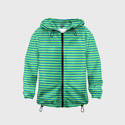 Детская ветровка Зелёный в синюю полоску