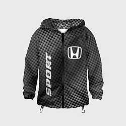Ветровка с капюшоном детская Honda sport carbon, цвет: 3D-черный