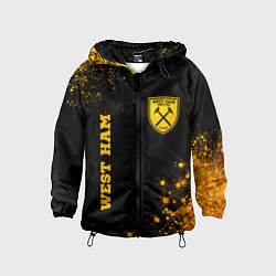 Детская ветровка West Ham - gold gradient вертикально