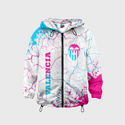 Ветровка с капюшоном детская Valencia neon gradient style вертикально, цвет: 3D-черный