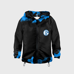 Ветровка с капюшоном детская Schalke 04 fc camo, цвет: 3D-черный