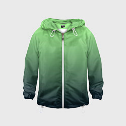 Детская ветровка Градиент зелёный в синий
