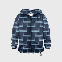 Ветровка с капюшоном детская Современный замысловатый орнамент, цвет: 3D-черный