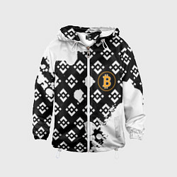 Детская ветровка Bitcoin pattern binance