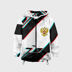 Детская ветровка Россия спортивная геометрия глитч