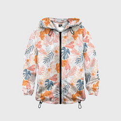 Детская ветровка Паттерн узор листьев