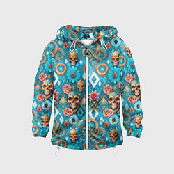 Детская ветровка Паттерн змеи и черепа