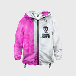 Детская ветровка Game over pink abstraction