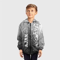 Ветровка с капюшоном детская Ajax - grey gradient по-вертикали, цвет: 3D-черный — фото 2