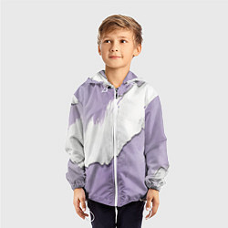 Ветровка с капюшоном детская Штукатурка и лавандовая краска, цвет: 3D-белый — фото 2