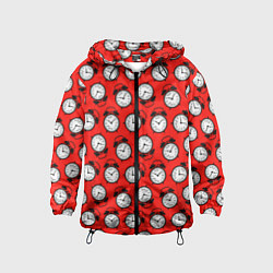 Детская ветровка Будильник паттерн