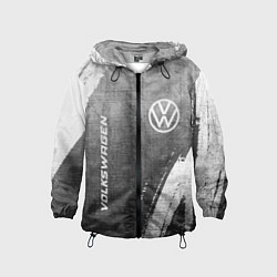 Ветровка с капюшоном детская Volkswagen - grey gradient вертикально, цвет: 3D-черный