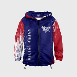 Ветровка с капюшоном детская Velial squad - red abstract, цвет: 3D-черный