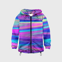 Детская ветровка Неоновые полосы градиент
