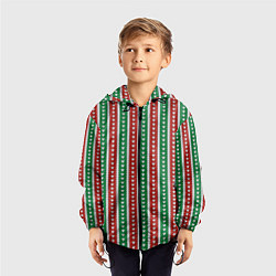 Ветровка с капюшоном детская Knitted pattern, цвет: 3D-черный — фото 2