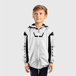 Ветровка с капюшоном детская Скафандр space, цвет: 3D-белый — фото 2