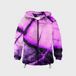 Детская ветровка Трещины на абстрактном фиолетовом фоне