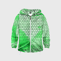 Детская ветровка Зелёные кирпичики