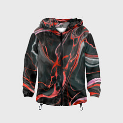 Детская ветровка Красно-чёрный мрамор