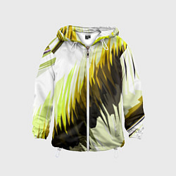 Детская ветровка Чёрно-жёлтые острые полосы на белом фоне