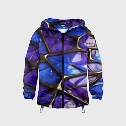 Детская ветровка Синие и фиолетовые плиты