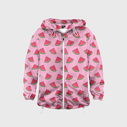 Детская ветровка Дольки арбуза розовый