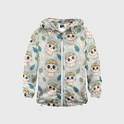 Детская ветровка Кошачий камуфляж каваи