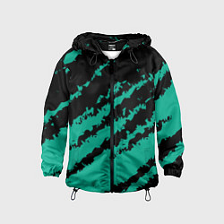 Детская ветровка The color is black and turquoise