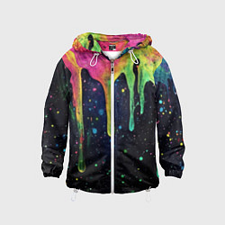 Детская ветровка Разноцветные потеки краски