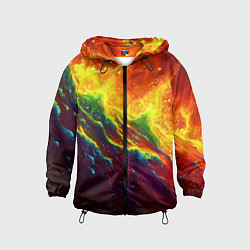 Детская ветровка Абстрактные волны с огнем